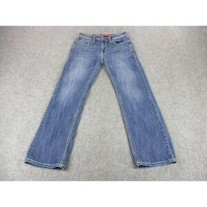 Rock & Roll Cowboy Jeans Mens 30x29* Blue Double Barrel Straight Western Denim